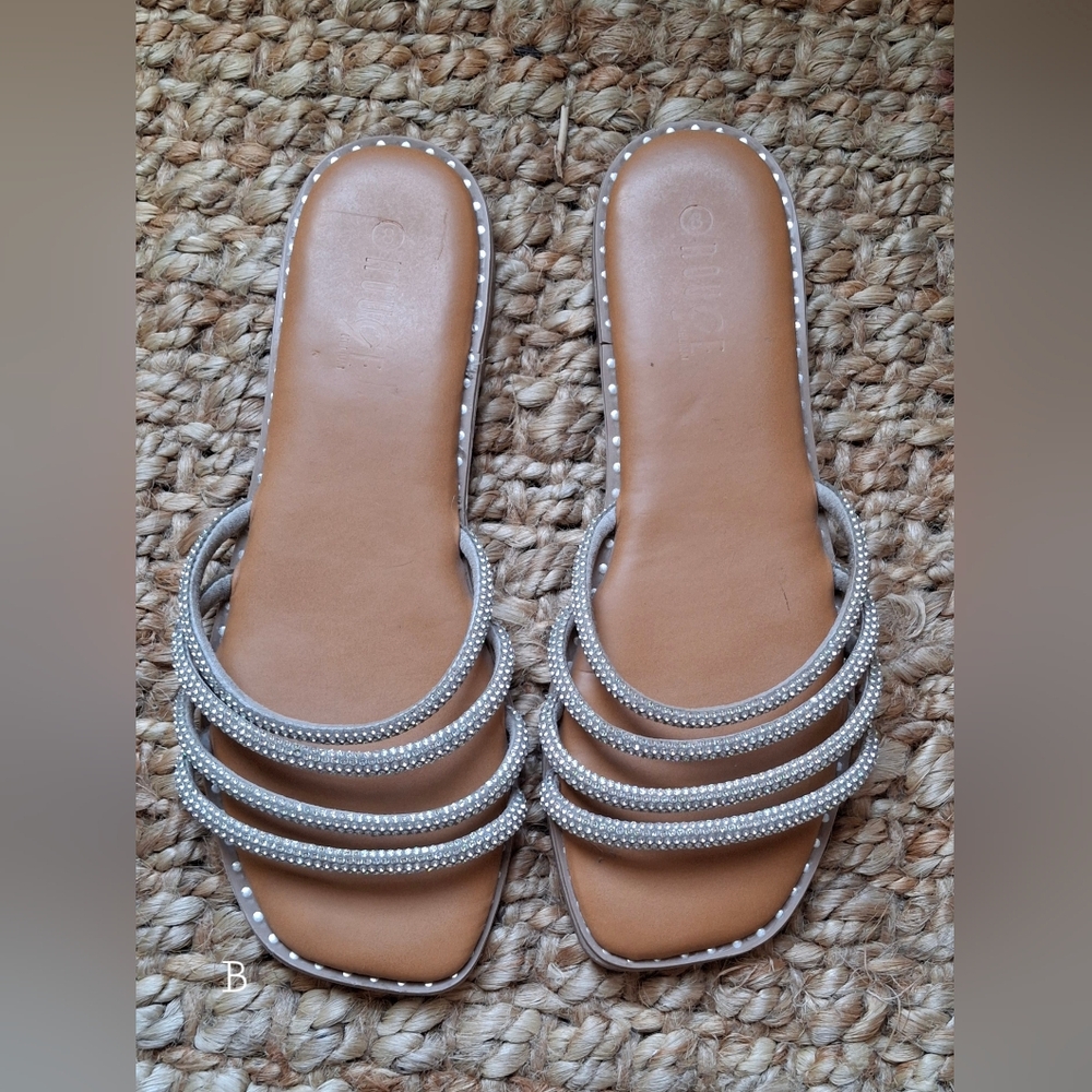 Rouge rhinestone womens sand open style womens sandals size 8 Cruise Beach party